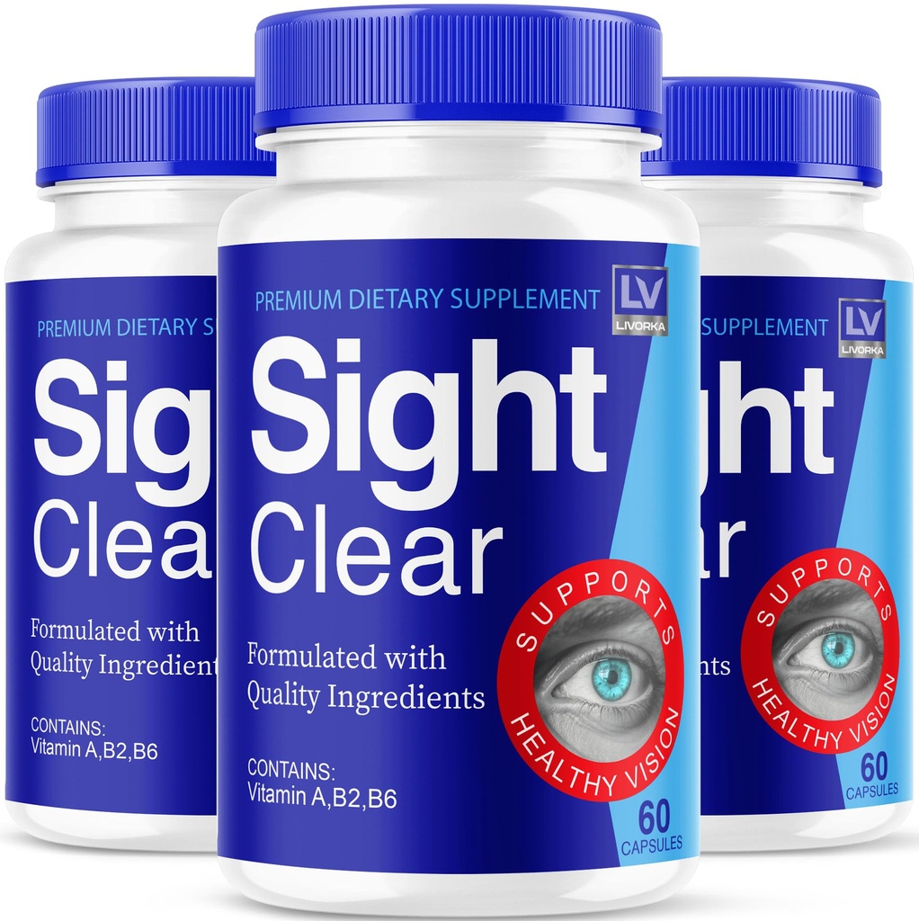 Sight Clear 20/20 Vision Support Supplement For Eyes - 3 Month Supply - Pack Of 3
