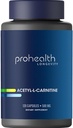 ProHealth Longevity Acetylcarnitine Brain & Heart Health Booster. Potent Antioxidant for Cognitive Protection & Muscle Maintenance. Supports Youthful Cellular Energy. 500 mg Per Serving, 120 Servings