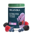 Organikа Electrolytes with Enhanced Collagen Powder for Women & Men - 13 oz - Wild Berry-Flavored Effervescent Electrolyte & Collagen Drink Mix - Deep Hydration, Mobility, Skin, Hair, & Nails