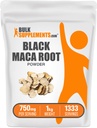 BulkSupplements.com Black Maca Powder - Black Maca Root Supplement, Herbal Supplement for Men & Women - Vegan, Gluten Free, 750mg per Serving, 1kg (2.2 lbs) (Pack of 1)