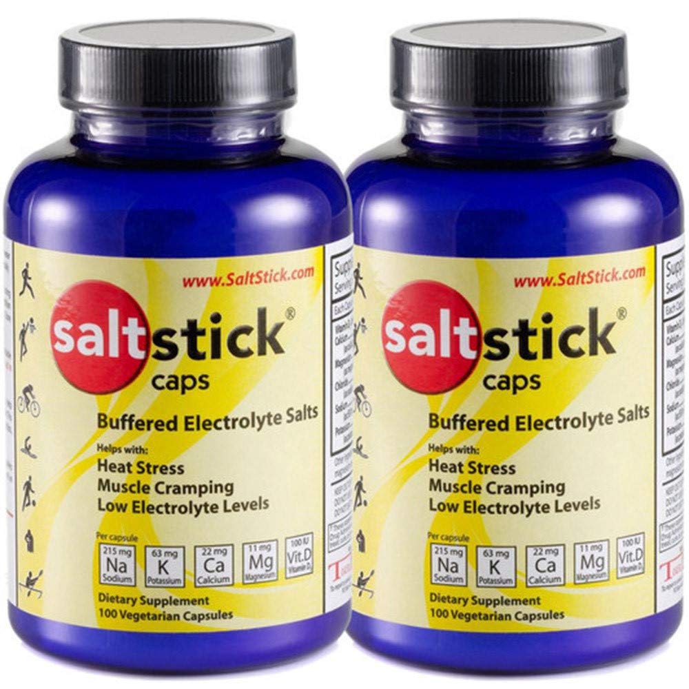 SaltStick Caps Electrolyte Replacement 100 Count (200 Capsules) (Packaging May Vary)