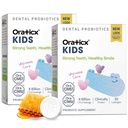 OraTicx Kids Dental Probiotics, Healthy Teeth, Yogurt Flavor, 30ct 2-PK | Clinically Studied Probiotic, Supports Teeth & Gums, Ages 3+, Sugar-Free, Xylitol, 60 Lozenges, No Refrigeration