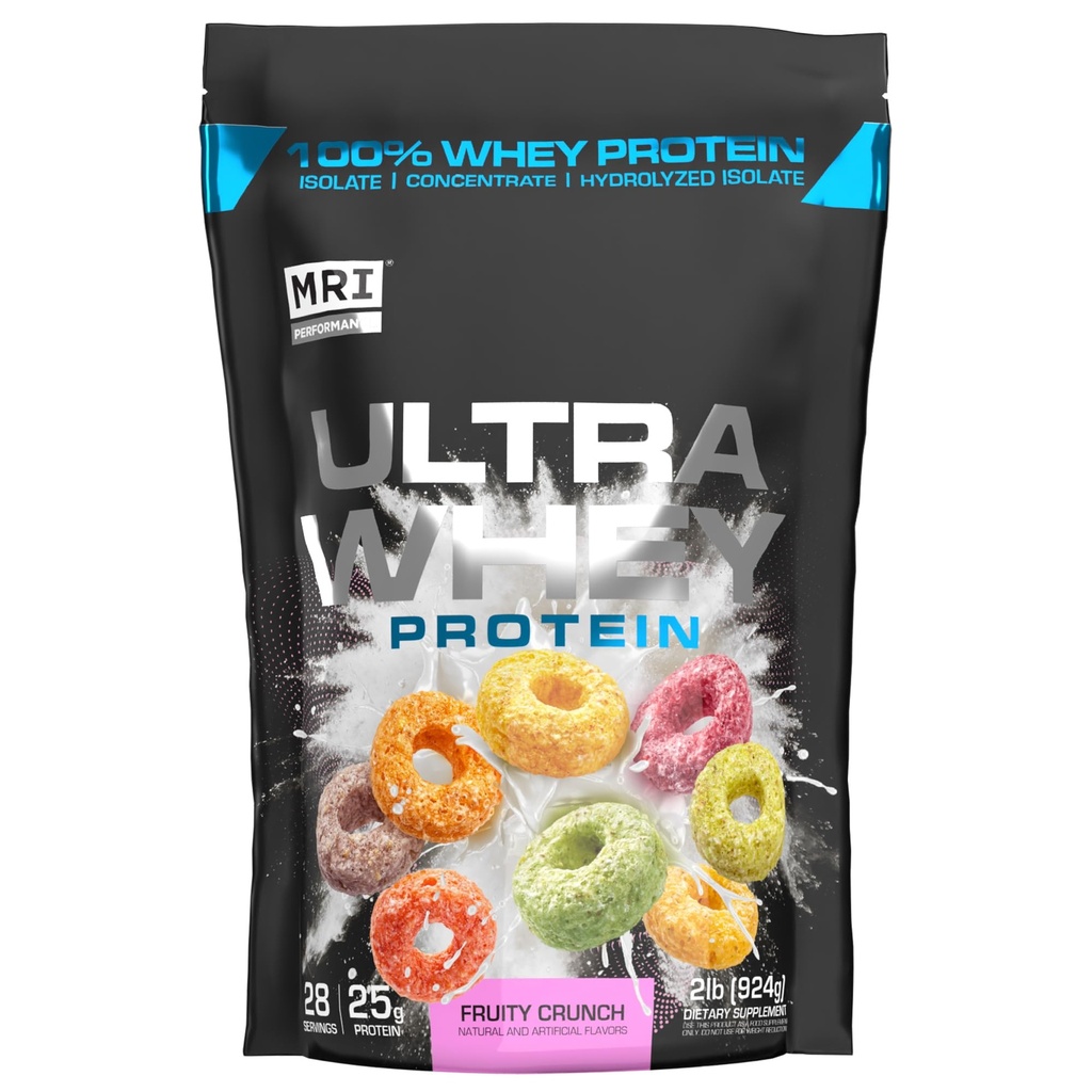 MRI Performance Ultra Whey Protein 25g Triple-Blend of Hydrolyzed, Isolate & Concentrate for Muscle Recovery, Lean Strength & Daily Protein Support (Fruity Crunch, 28 Servings)