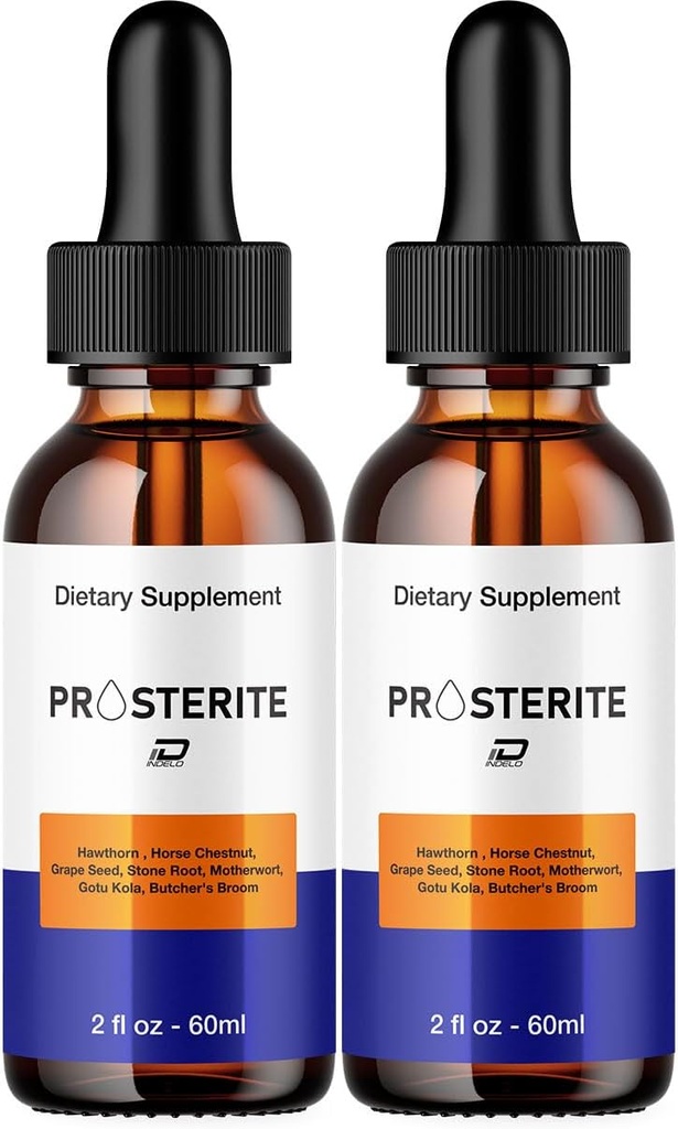 Prosterite Drops for Health - Bladder Urinating Issues - Prosterite Supplement, Maximum Strength Prostatine Droppers, 2024 New Improved Formulation (2 Pack - 2 Month Supply)