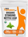 BulkSupplements.com Organic Stinging Nettle Extract Powder - Nettle Leaf Extract, Herbal Supplement - Vegan & Gluten Free, 750mg per Serving, 250g (8.8 oz) (Pack of 1)