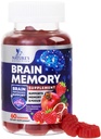 Brain Supplements for Memory & Focus Gummies - Brain Health Clarity with B6 B12 & Phosphatidylserine - Natural Nootropics Cognitive Concentration & Alertness Support Vitamins - 60 Vegan Gummies