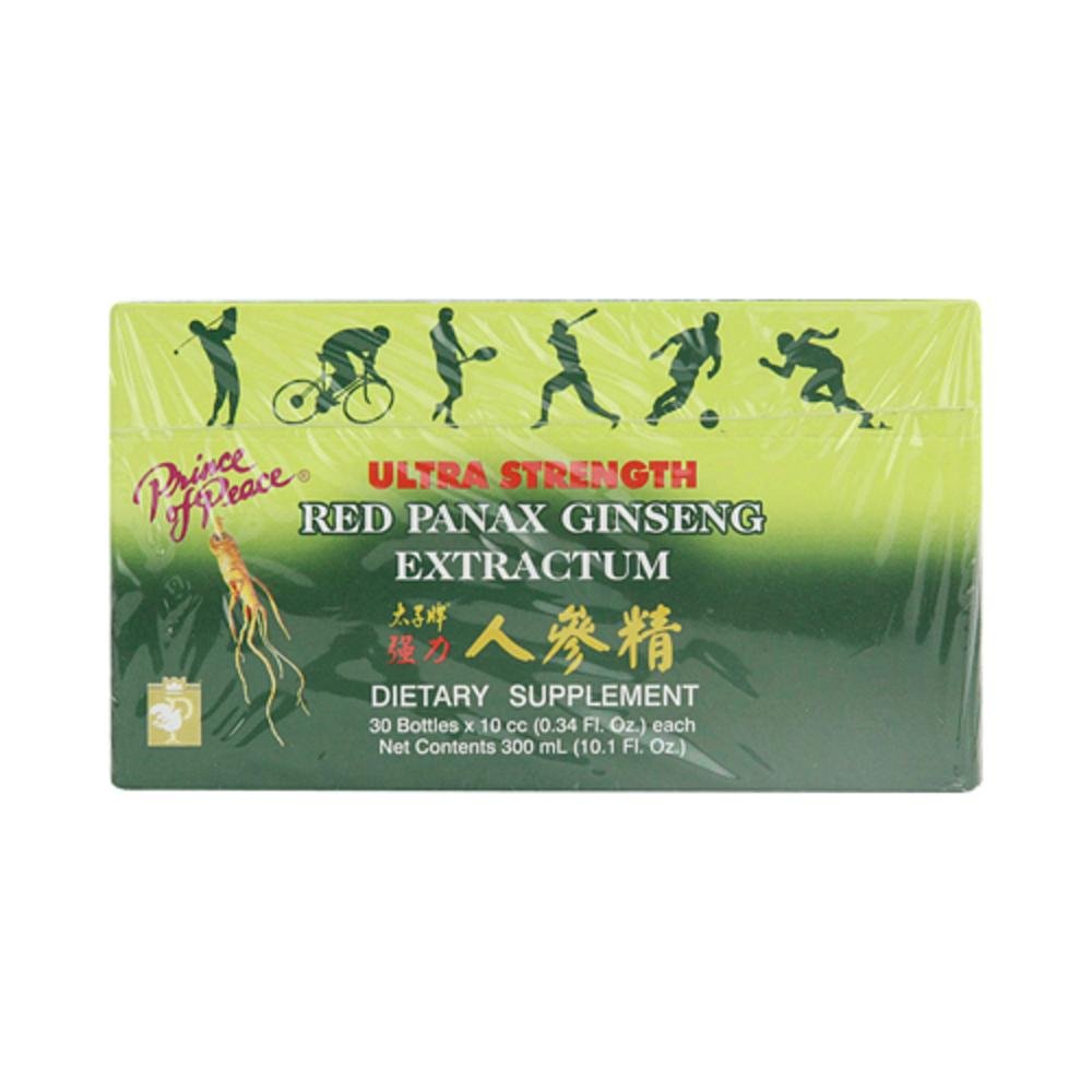 Prince of Peace Ultra Strength Red Panax Ginseng Extractum 10 cc vials - 30 vials