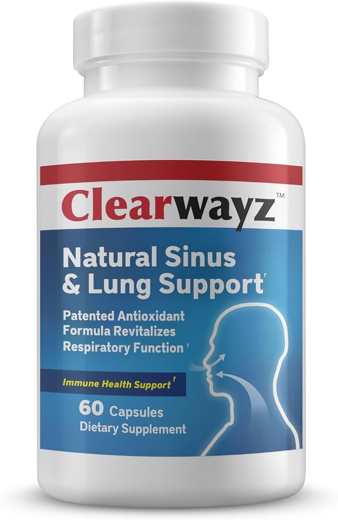 Physician Therapeutics CLEARWAYZ Allergies, Seasonal Allergy and Asthma Support, Sinus, Lung and Immune Health, Nasal Health, Improve Airways, Bronchial Wellness