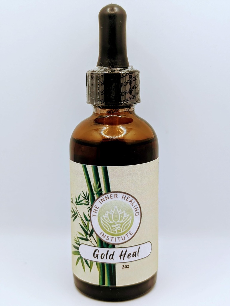 Gold Heal 2oz Tincture - Oral Drops Supplement, A Natural antibiotic for All Types of infections, Helps Speed up the Healing Process, Contains B12.