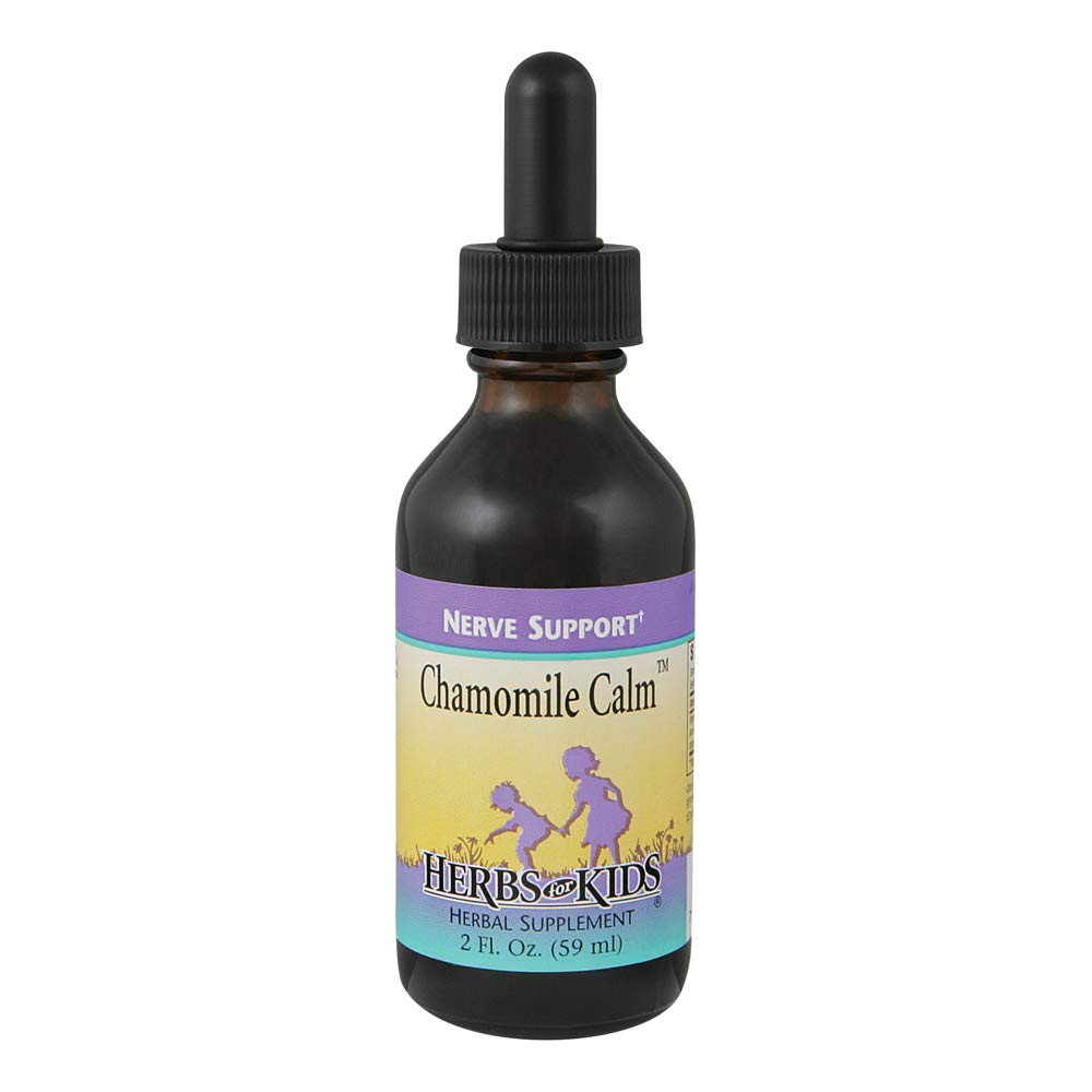 Herbs for Kids Chamomile Calm - Alcohol Free Herbal Drops for Children - Chamomile Flower Extract Blend with Catnip, Fennel and Hops for Gentle Comfort - Suitable for Children 1 Year and Over, 2oz