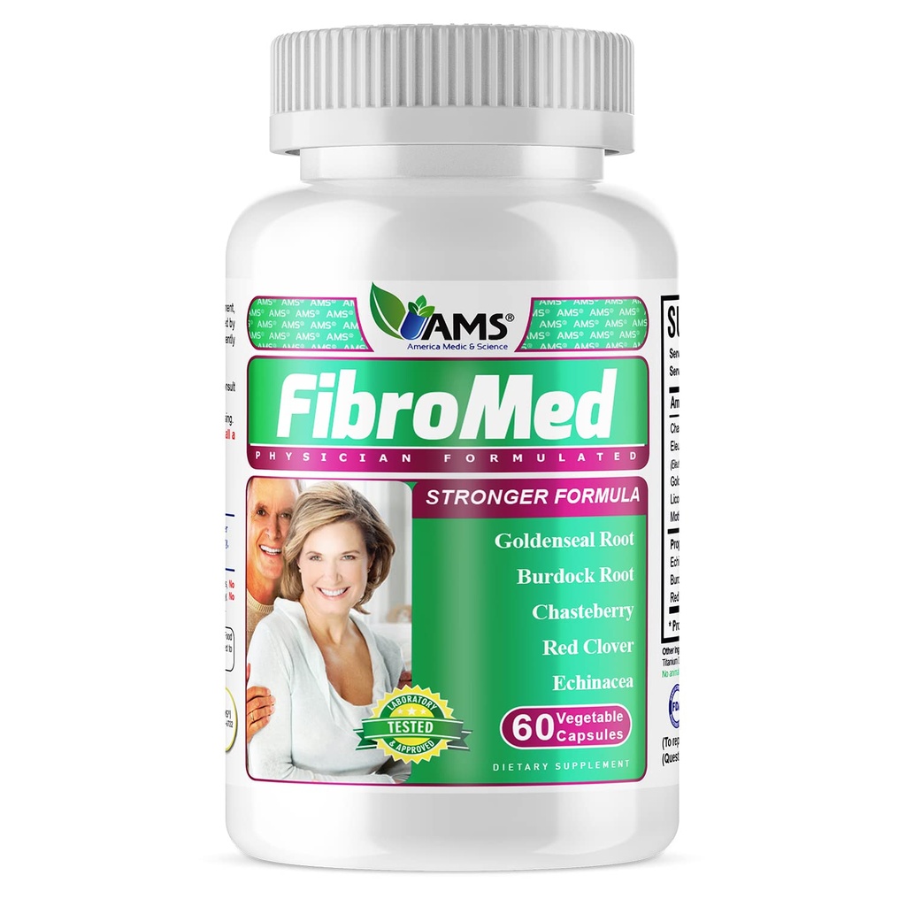 America Medic & Science FibroMed (60 Capsules) | Hormonal Balance Supplement for Women | with Chasteberry, Red Clover, Echinacea, and Other Natural Herbs | Supports Reproductive Health