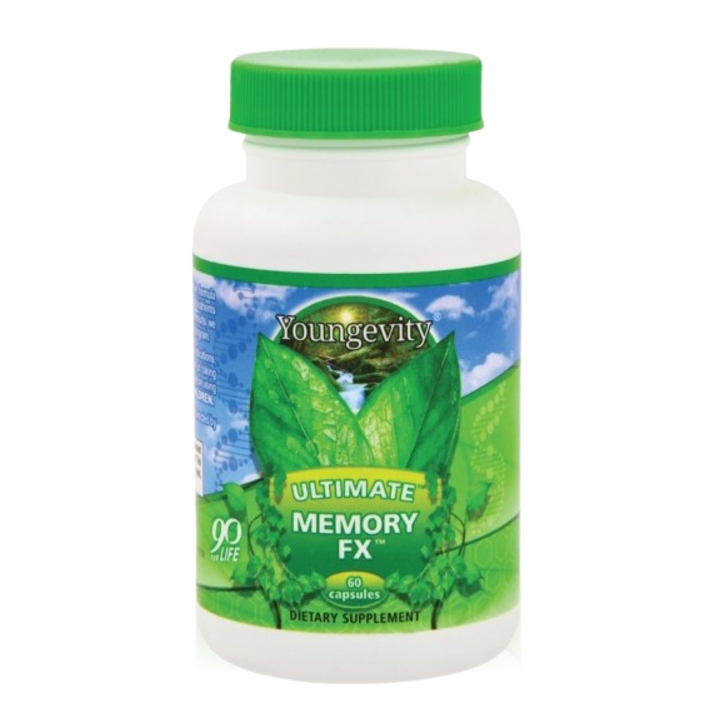 Youngevity Ultimate Memory FX™: Ginkgo Leaf, Periwinkle Herb + Vitamins to Support Brain Function and Memory - Brain Health, Memory Retention Supplement (60 Capsules)