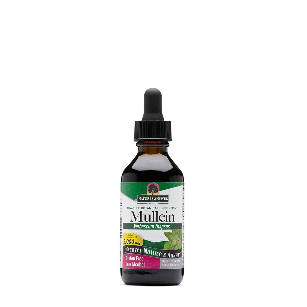 Nature's Answer Mullein Leaf with Organic Alcohol 2000mg 2oz Extract | Supports Respiratory System | Vegan, Non-GMO, Gluten-Free, Kosher | Single Count