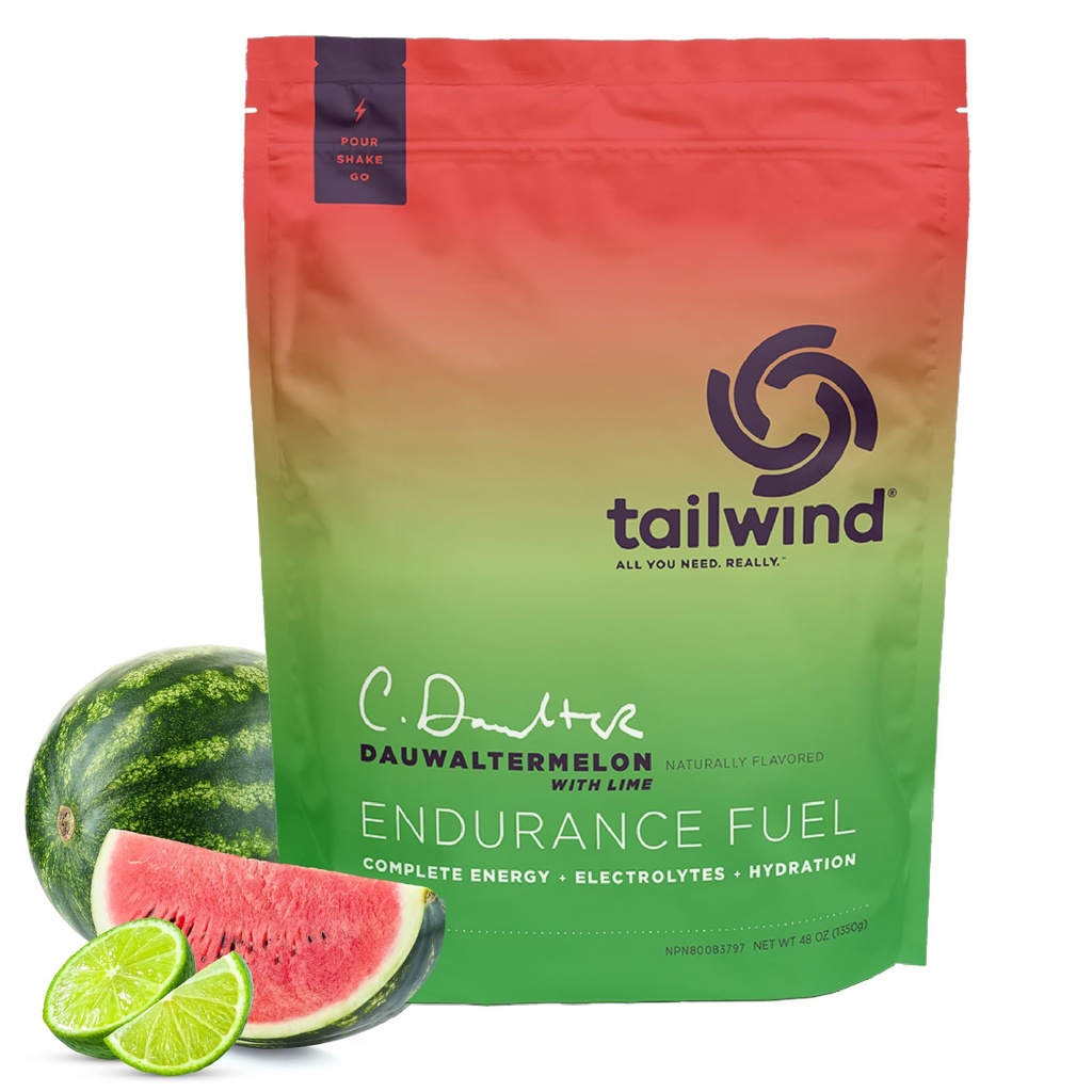 Tailwind Nutrition Endurance Fuel, Dauwaltermelon, 50-Serving Bag | Hydrating sports drink mix powder with electrolytes, non-GMO and vegan, free of soy, dairy, gluten, and nuts