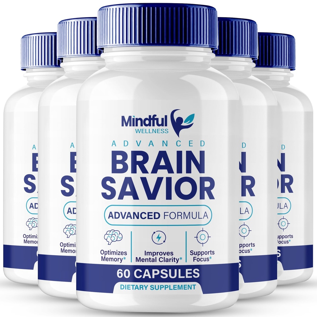 Brain Savior Brain Supplements for Memory and Focus Capsules, BrainSavior Advanced Formula Brain Health Support - Maximum Strength Nootropics Brain-Savior All Natural Support Reviews (5 Pack)