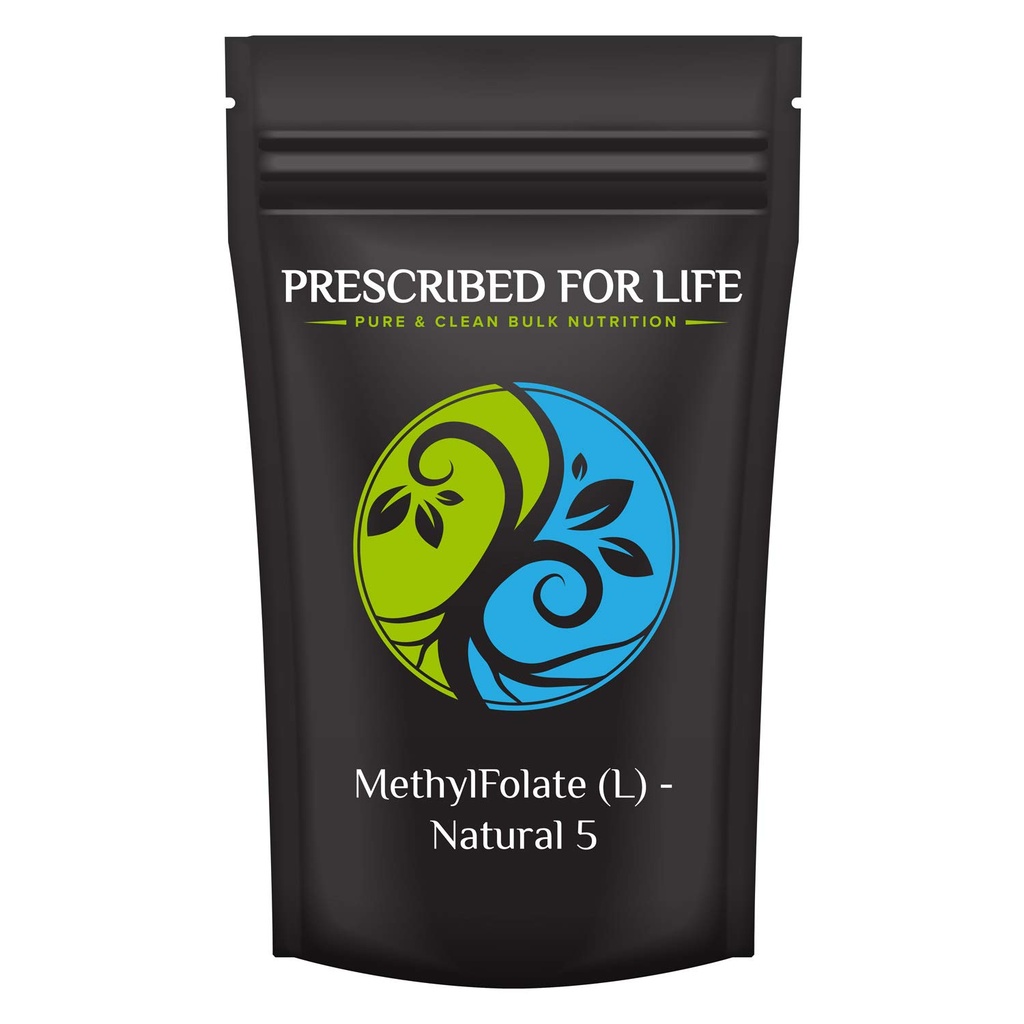 Prescribed For Life Methyl Folate Powder | Bioavailable Folic Acid to Support Brain Health | Pure Powdered Vitamin B9 Folate Supplement for Women & Men (1 oz / 28 g)