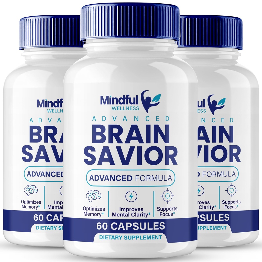 Brain Savior Brain Supplements for Memory and Focus Capsules, BrainSavior Advanced Formula Brain Health Support - Maximum Strength Nootropics Brain-Savior All Natural Support Reviews (3 Pack)