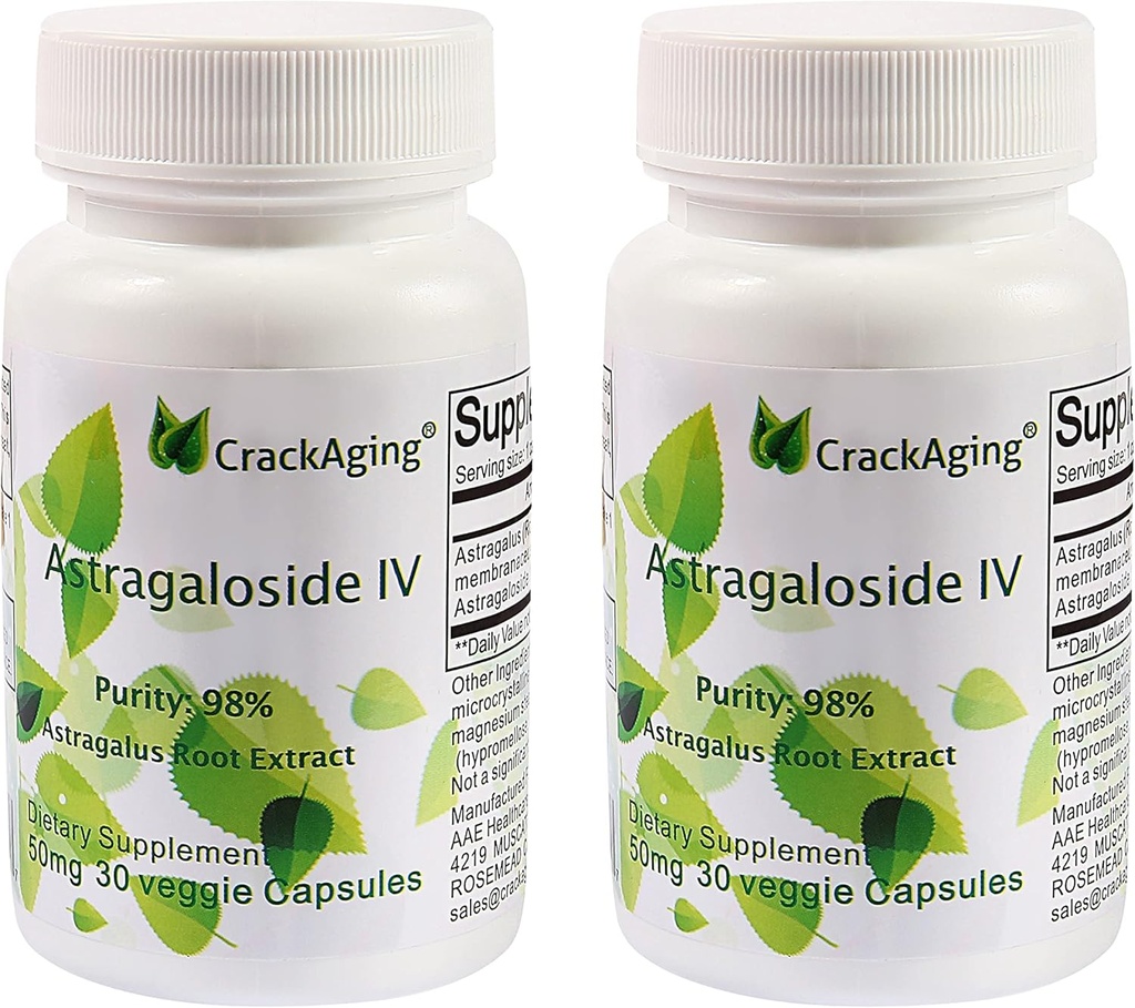 Crackaging Super-Absorption Astragaloside IV 98% 50mg- Anti-Aging Supplement