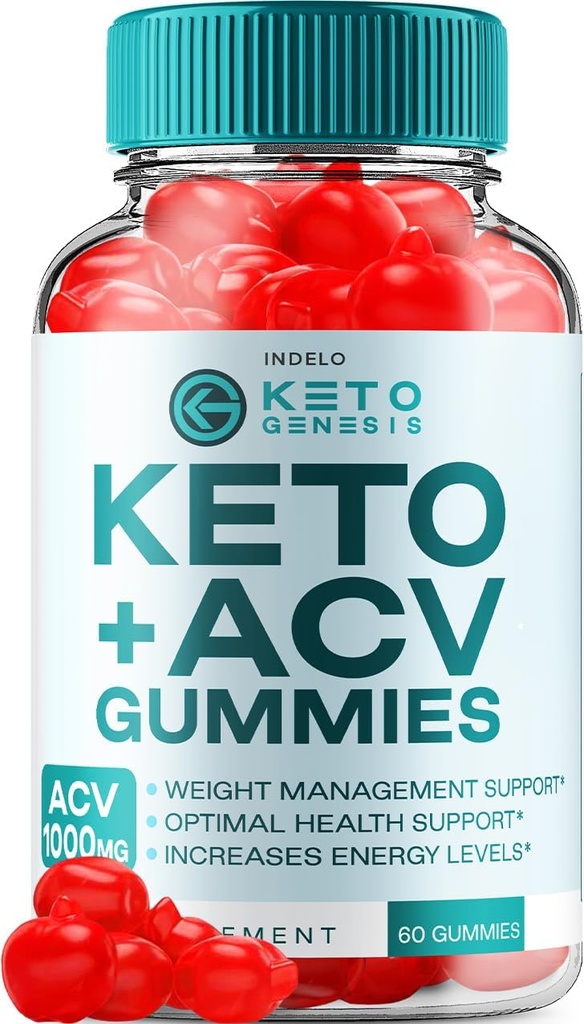 Keto Genesis ACV Gummies Advanced Gummies 1000mg, Genesis Keto + ACV Weight Management Gummies Apple Cider Vinegar Genesis Dietary Supplement Genesis Gummies Reviews Vitamin B12 B6 (60 Gummies)