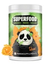Underground Bio Labs/Panda Supps: All Natural SUPERFOOD: Greens, Reds, Golds,Probiotics,Ashwagandha and Lion's Mane, for Health and Wellness 13.76 Oz (Orange)