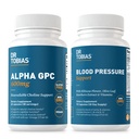 Dr. Tobias Alpha GPC & Blood Pressure Support - Support Cognitive Function & Circulatory Wellness with Bioavailable Choline Supplement, Herbs & Vitamins, Non-GMO