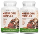 Herbal Nutrition Mushroom Complex 700mg to 1400mg. The 5 Most Powerful Mushrooms - Lions Mane, Reishi, Chaga, Maitake, Shiitake - Supports Immune Health, Nootropic Brain Health for Memory & Focus