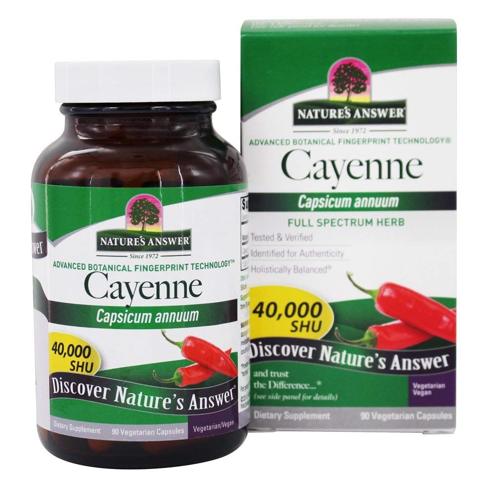 Nature's Answer Cayenne Pepper Fruit, 90-Count