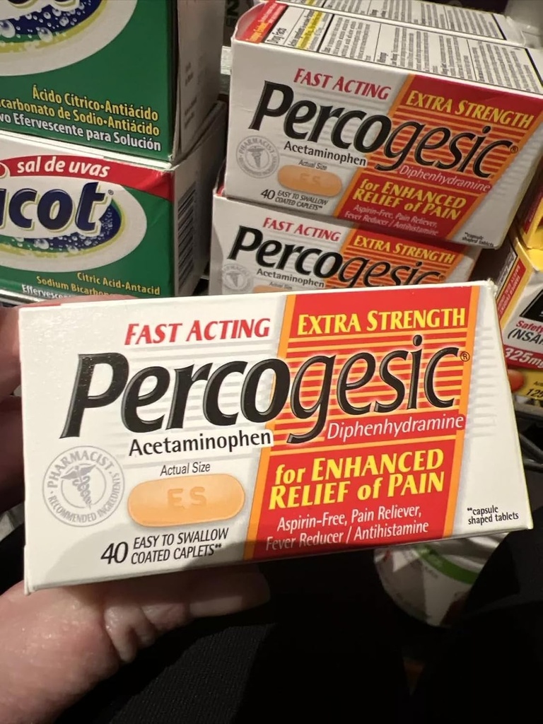 Percogesic Percogesic Fast Acting Extra Strength Pain Relief Caplets - 40 Ea (pack of 5)