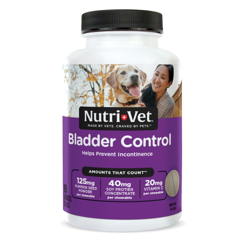 Nutri-Vet Bladder Control for Dogs, Dog Urinary Health Support, 90 Tablets | Dog Cranberry Supplement, Urinary Tract Support, Immune Support, Dog Bladder Health, Tablet Formula, Daily Wellness