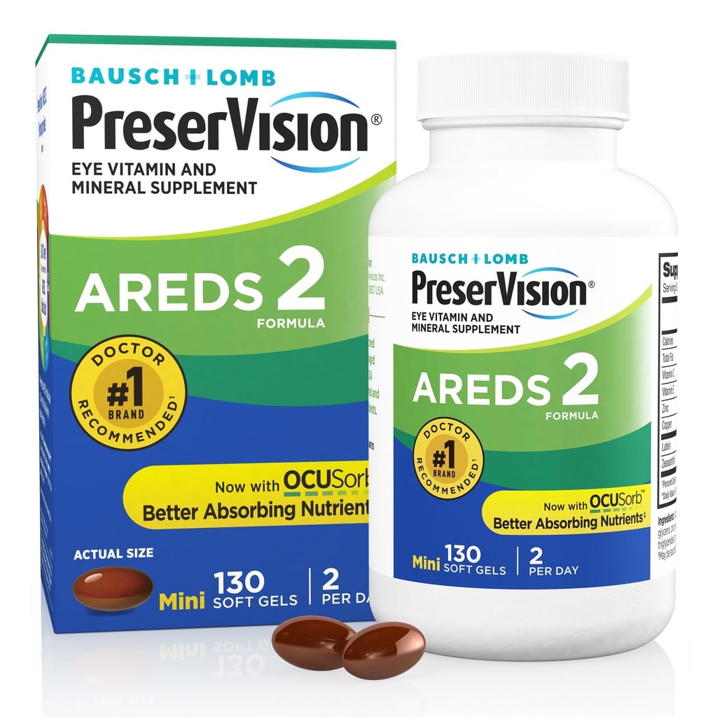 PreserVision AREDS 2 Eye Vitamins Lutein Zeaxanthin Supplement 130 Softgels