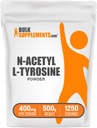 BulkSupplements.com N-Acetyl L-Tyrosine Powder -Tyrosine Supplement, NALT Powder, Amino Acid Supplement - Unflavored & Gluten Free, 400mg per Serving, 500g (1.1 lbs) (Pack of 1)