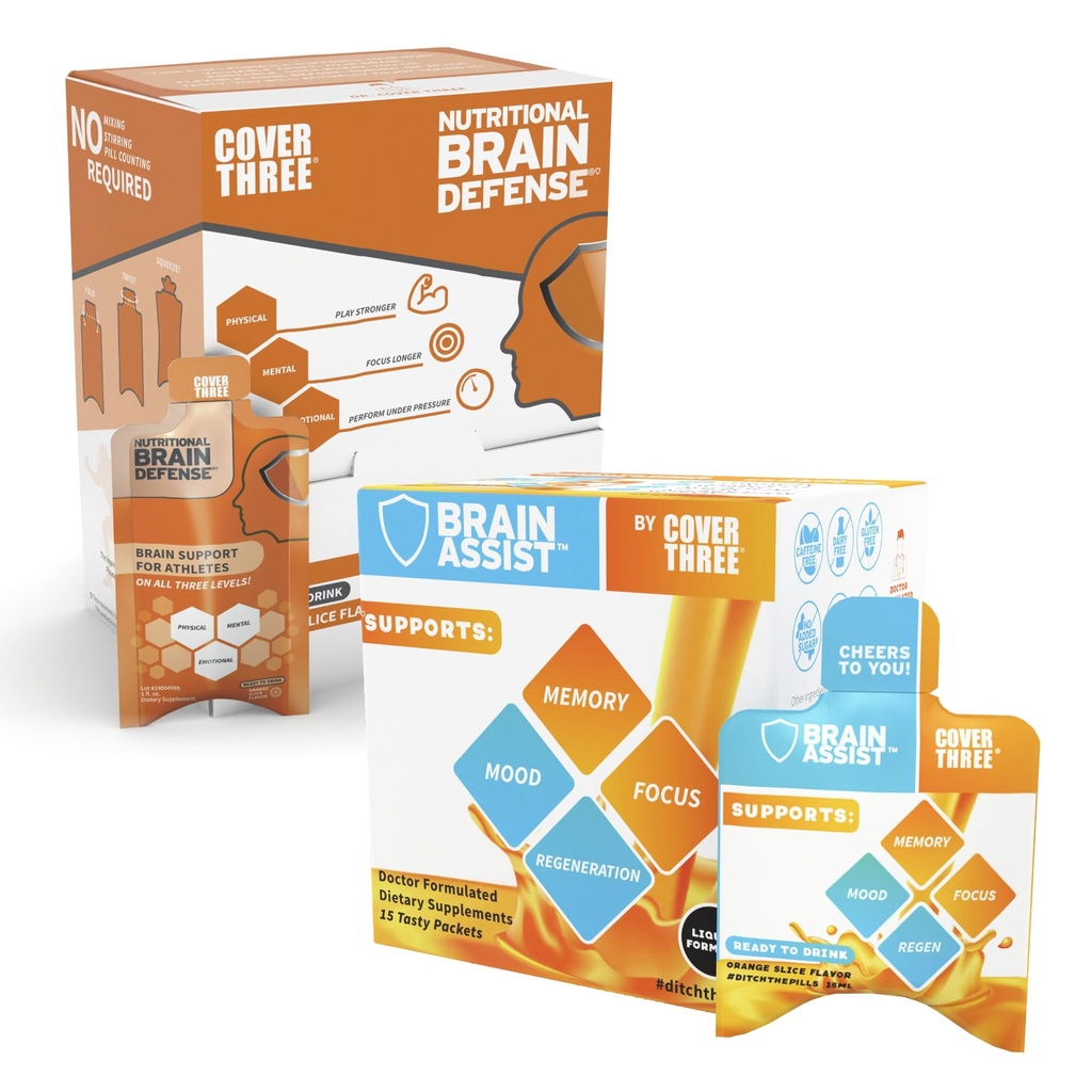 Brain Assist + Brain Defense | Support Focus, Memory, Clarity, Concentration, Regeneration Support | Omega Fish Oil, Resveratrol, Turmeric, Uridine, Curcumin, Vitamin C