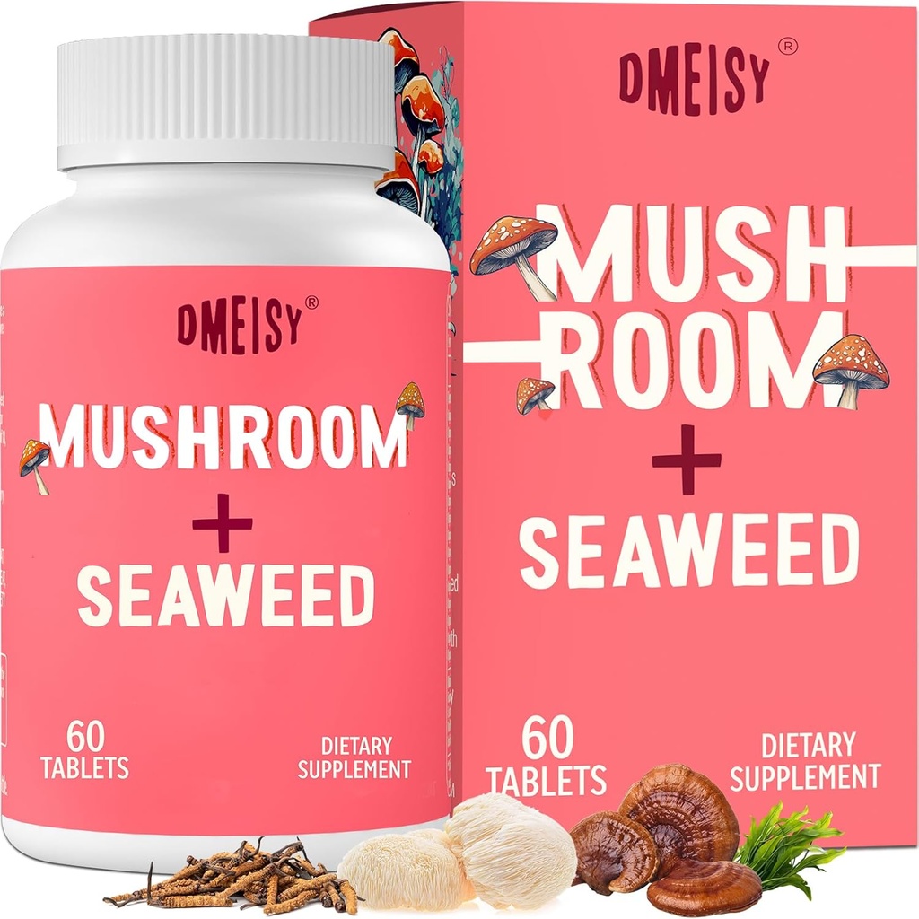 Sublingual Mushroom Complex, 18-in-1 Mushroom Supplement, Lions Mane, Reishi, Turkey Tail & More - Brain Supplements for Memory and Focus, Memory Supplements, Energy, Mood, Immunity, 60 Tablets