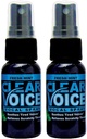 Clear Voice Oral Throat Spray Singing Ease Clarity Soothing Dampener Moisturizer Relief Vocal Eze Reducer Booster Treatment, Made in USA, Fresh Mint Flavor (2 Pack)