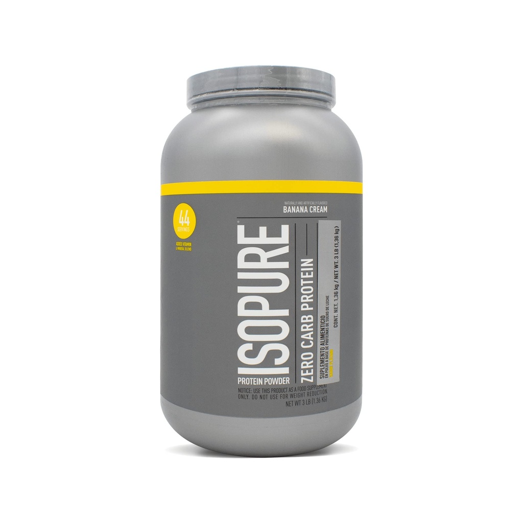 Nature'S Best Isopure Banana Cream (Zero Carb), 3-Pound Tub