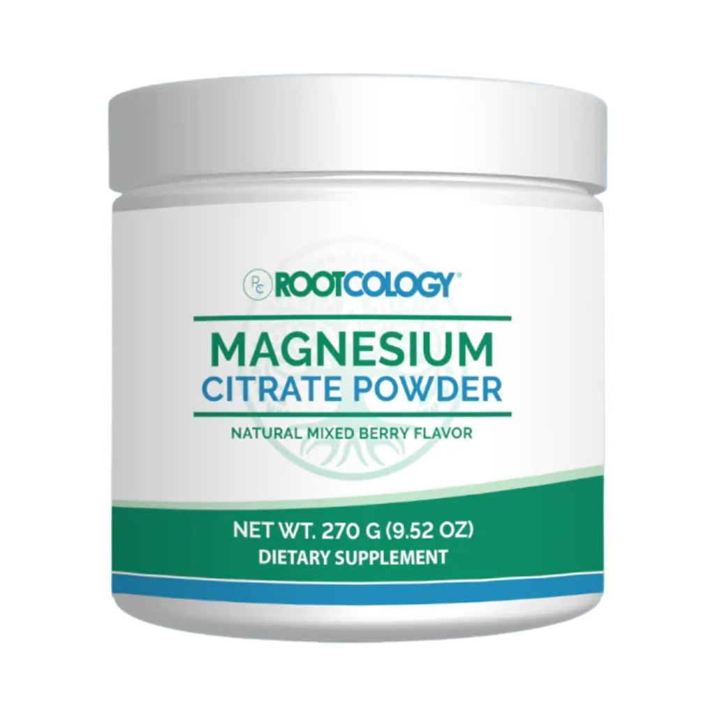 Rootcology by Dr. Izabella Wentz | Magnesium Citrate Powder | 300mg Magnesium for Relaxation and Regularity Support | Natural Mixed Berry Flavor | 270g / 60 Servings