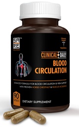 Clinical Daily Blood Circulation Supplement. Butchers Broom, Horse Chestnut, Cayenne, L-Arginine, Diosmin. Herbal Varicose Vein Treatment. Poor Circulation and Vein Support. 90 Capsules