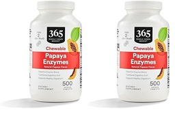 365 by Whole Foods Market, Papaya Enzymes, 500 Chews (Pack of 2)