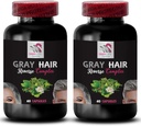 Stinging Nettle Root - Gray Hair Reverse - Hair Rejuvenation, Youthful Hair, Hair Pigmentation, Color Enhancing, Revive Natural Color, Hair Restoration, Hair Brilliance 2 Bottles 120 Capsules