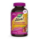Nature's Way Alive! Women’s 50 Plus Multivitamin Gummy, Daily Chewable Multivitamins with B-Vitamins, Vitamin D3, Calcium, Supports Heart, Brain & Bone Health,* Mixed Berry Flavored, 130 Count