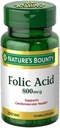 Folic Acid 800 mcg Tablets Maximum Strength, 2 Bottles (250 Count)