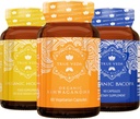 True Veda Relaxation Bundle USDA Organic | Multi-Award-Winning | Ashwagandha KSM-66® | Holy Basil with Vitamin B6 | Bacopa Monnieri Capsules