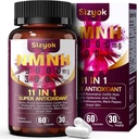 11-in-1 NMNH (Dihydronicotinamide Mononucleotide), 600mg per Serving, NAD+ Supplement with Resveratrol, CoQ10 to Support NAD+ Levels, NMNH Supplement for Anti-Aging, 60 Count, 30 Day Supply-117