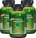 Irwin Naturals Men's Living Green Daily Multivitamin | Daily Men's Nutrition | 70 Nutrients + Omega Oils | Energy, Brain & Prostate Support - 120 Soft-Gels (3 Pack)