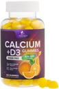 Calcium Supplement Gummies - Sugar Free Calcium Gummy with Vitamin D3 for Best Absorption - Supports Immune Health, Bones & Teeth - Nature's Calcium Chews for Women & Men, Orange Flavor - 120 Gummies