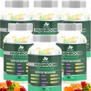 BIO VITALICA Mushroom Gummies – 10 Mushroom Complex with Lion’s Mane, Reishi, Chaga, Cordyceps & More – Fruity Vegan Gummies – Non-GMO, Gluten-Free, Plant-Based – 6 Packs