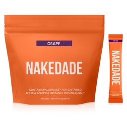 Nakedade Grape – Performance Enhancing Sports Drink Powder - Electrolyte Powder – No GMOs or Artificial Sweeteners, Gluten-Free, Soy-Free, Dairy-Free – 16 Sticks