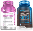 Herbtonics Fast Acting Urinary Tract Cleanse Treatment | Formula UTI with 36 mg PAC | Apple Cider Vinegar Capsules Plus Keto BHB | Fat Burner & Weight Loss Supplement for Women & Men