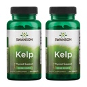 Swanson Kelp - Natural Iodine Source Supporting Thyroid Health - Mineral Supplement w/Iodine Source Standardized 0.4% - (250 Tablets, 225mcg Each) (2 Pack)