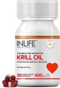 INLIFE Krill Oil Supplement -Phospholipid Omega 3 with Astaxanthin - 500 mg, 30 Capsules